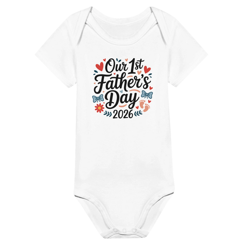 Baby Girl and Dads First Fathers Day Onesie Proud Father - All Teez