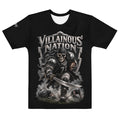 Black Villainous1 Nation graphic T-shirt featuring the Villainous1 Nation front design.