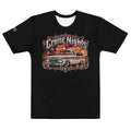 Black Villainous1 Cruise Nights T-shirt featuring a silver and red 1960 Chevrolet Apache classic truck graphic.ct mockup
