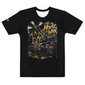 House of Wax Villainous¹ graphic T-shirt featuring melting vinyl, turntable, speakers and colorful DJ-inspired artwork.