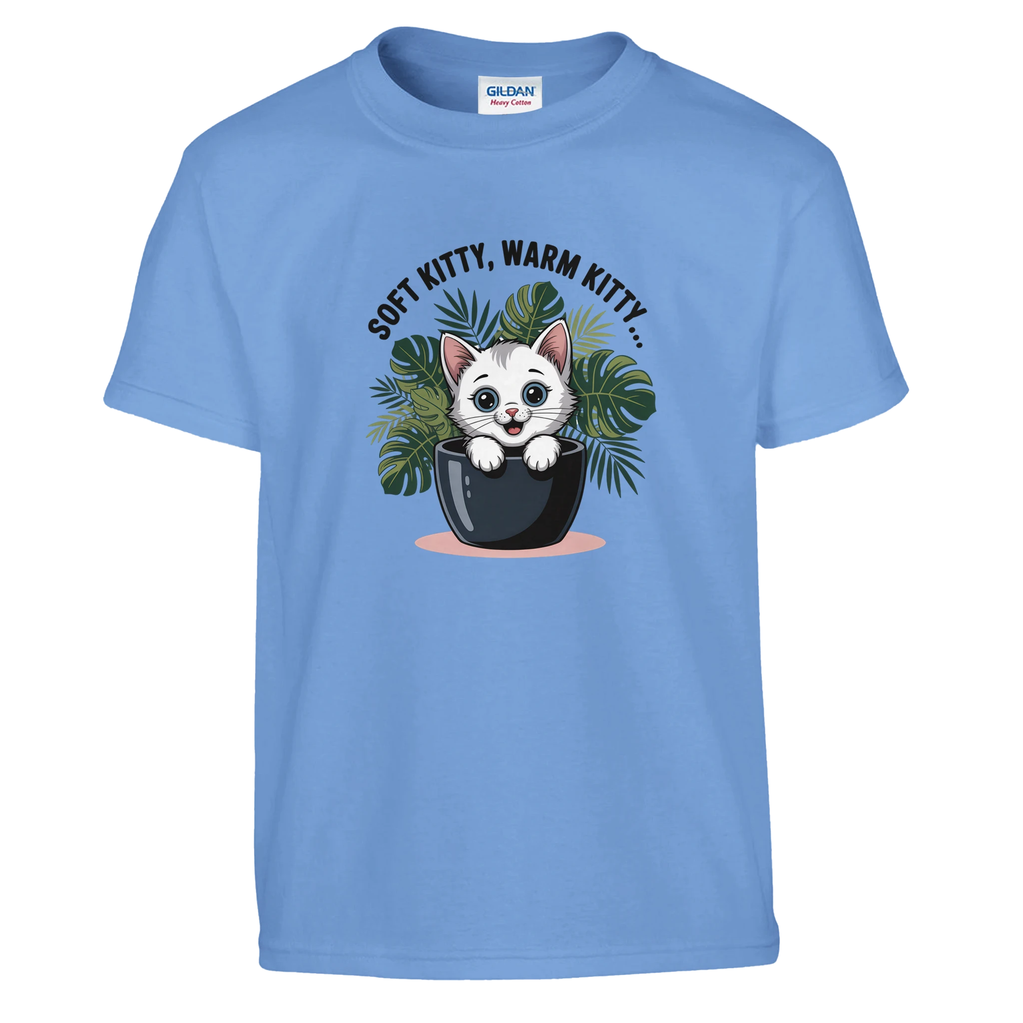 Cute Kitten Youth T-Shirt flat lay - All Teez