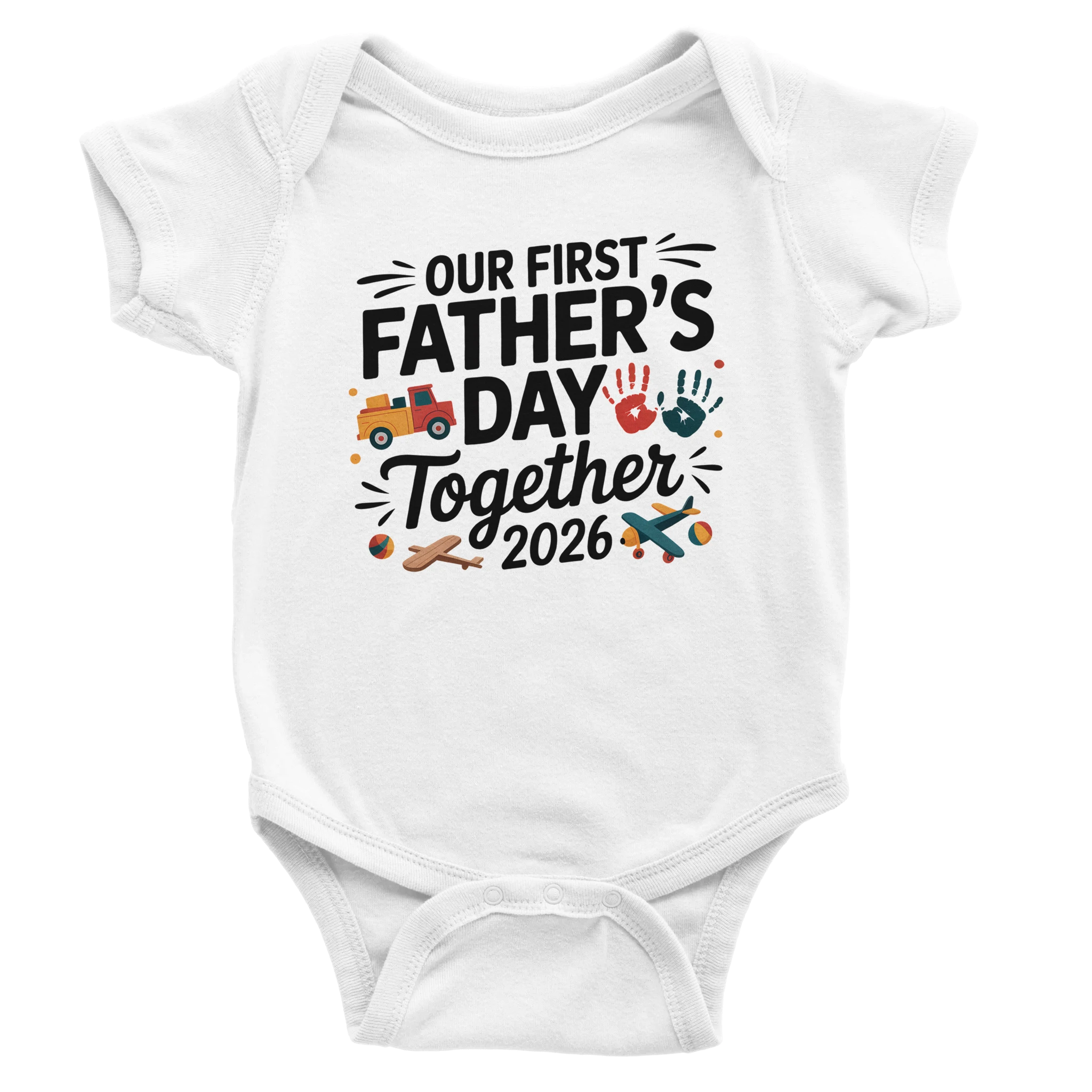 Baby Boy and Me First Fathers Day Onesie graphic design - All Teez