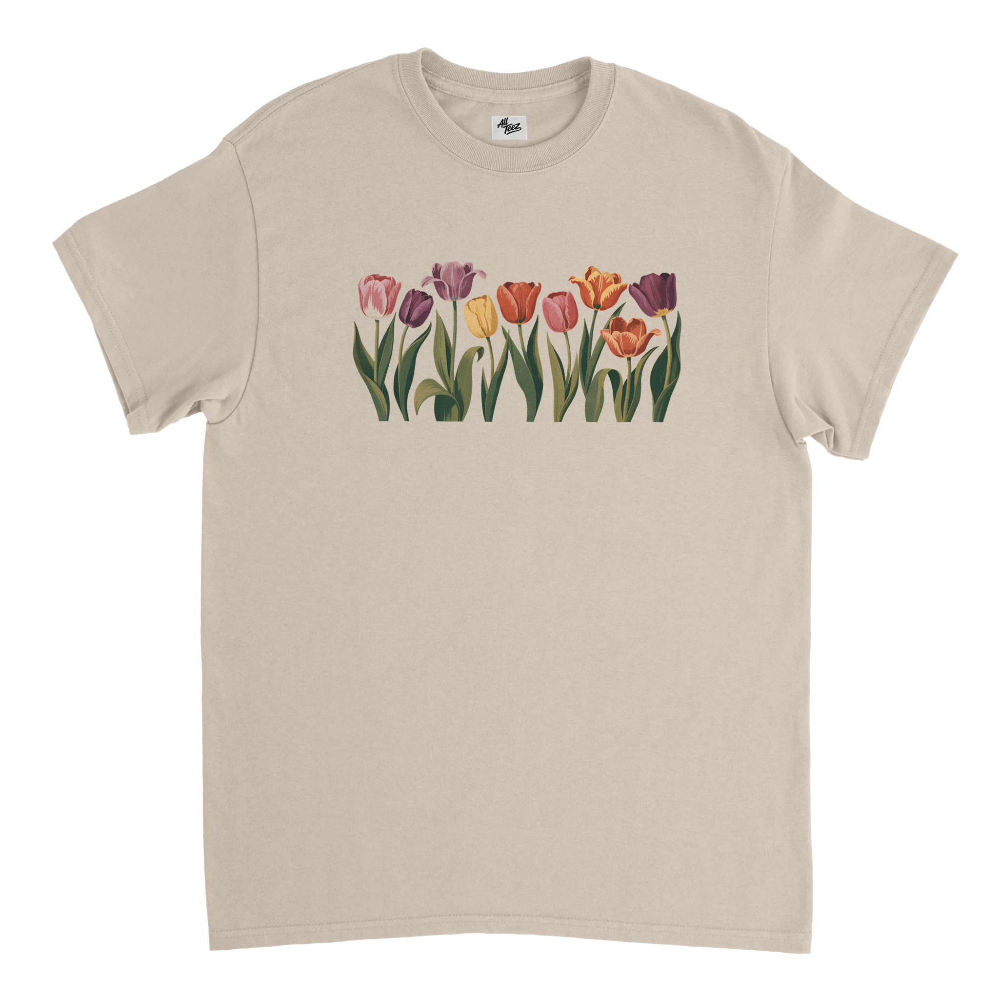 Tulip Garden T-Shirt mockup view - All Teez