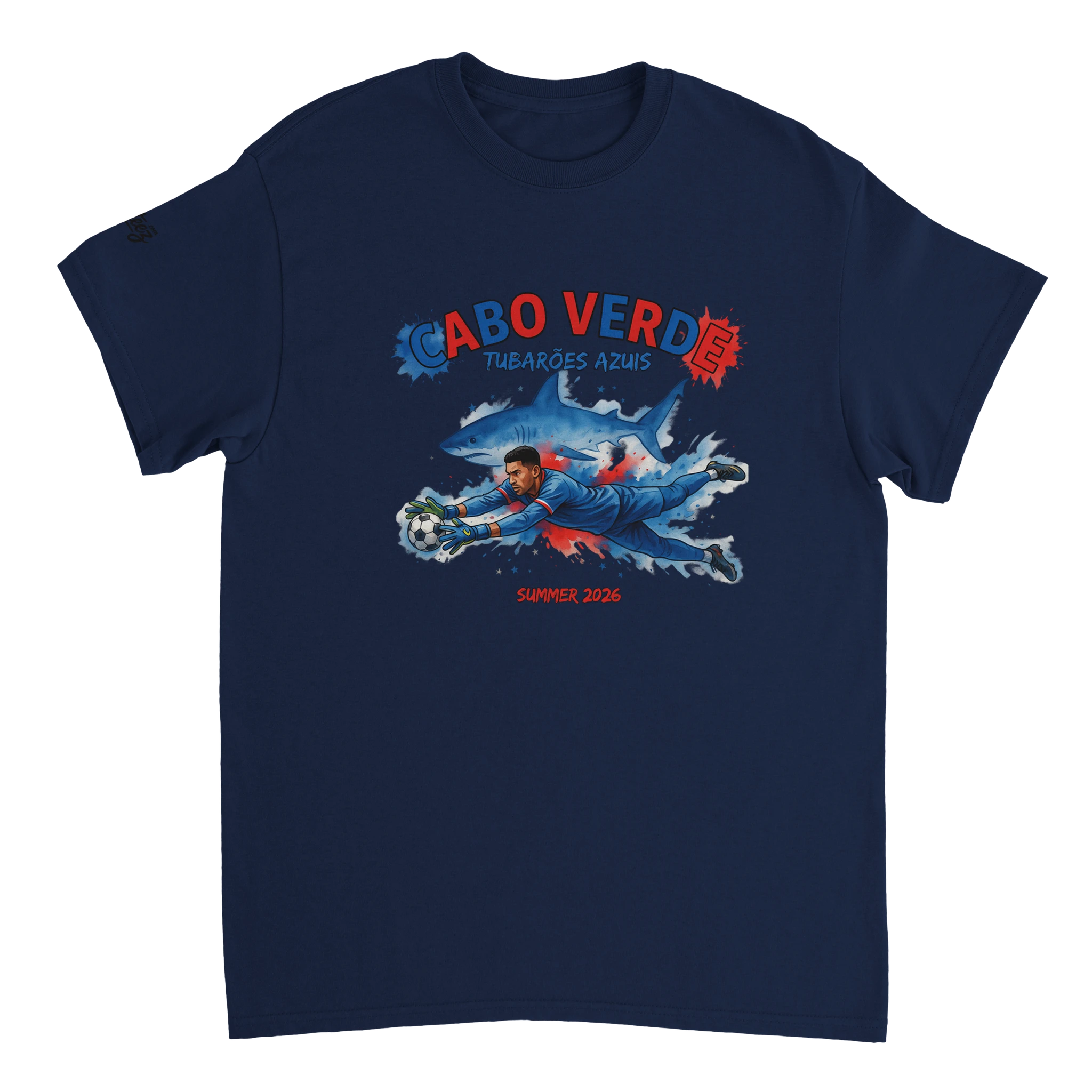 Curacao soccer The Blue Boys watercolor graphic tee - blue and yellow Summer 2026 design
