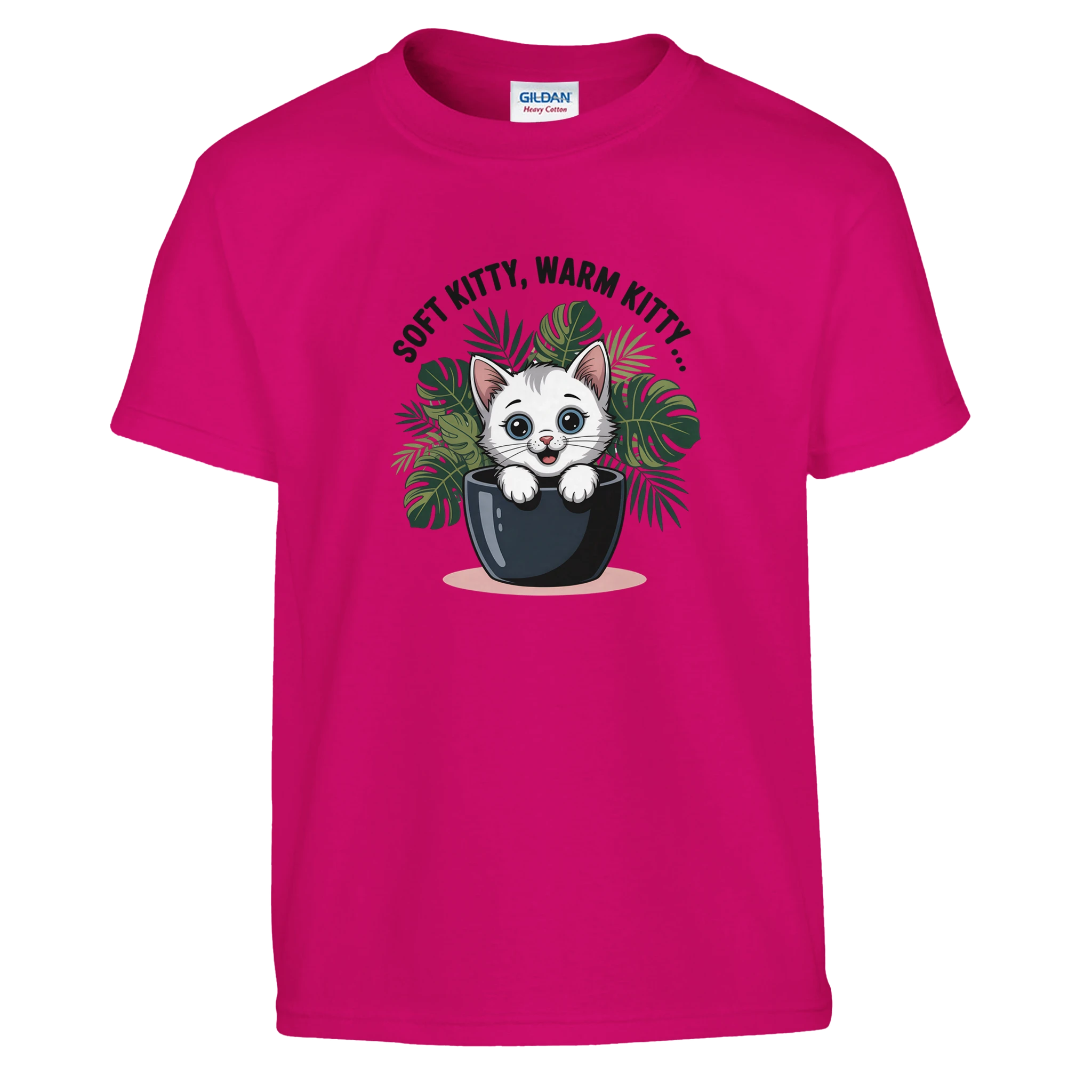 Cute Kitten Youth T-Shirt back view - All Teez