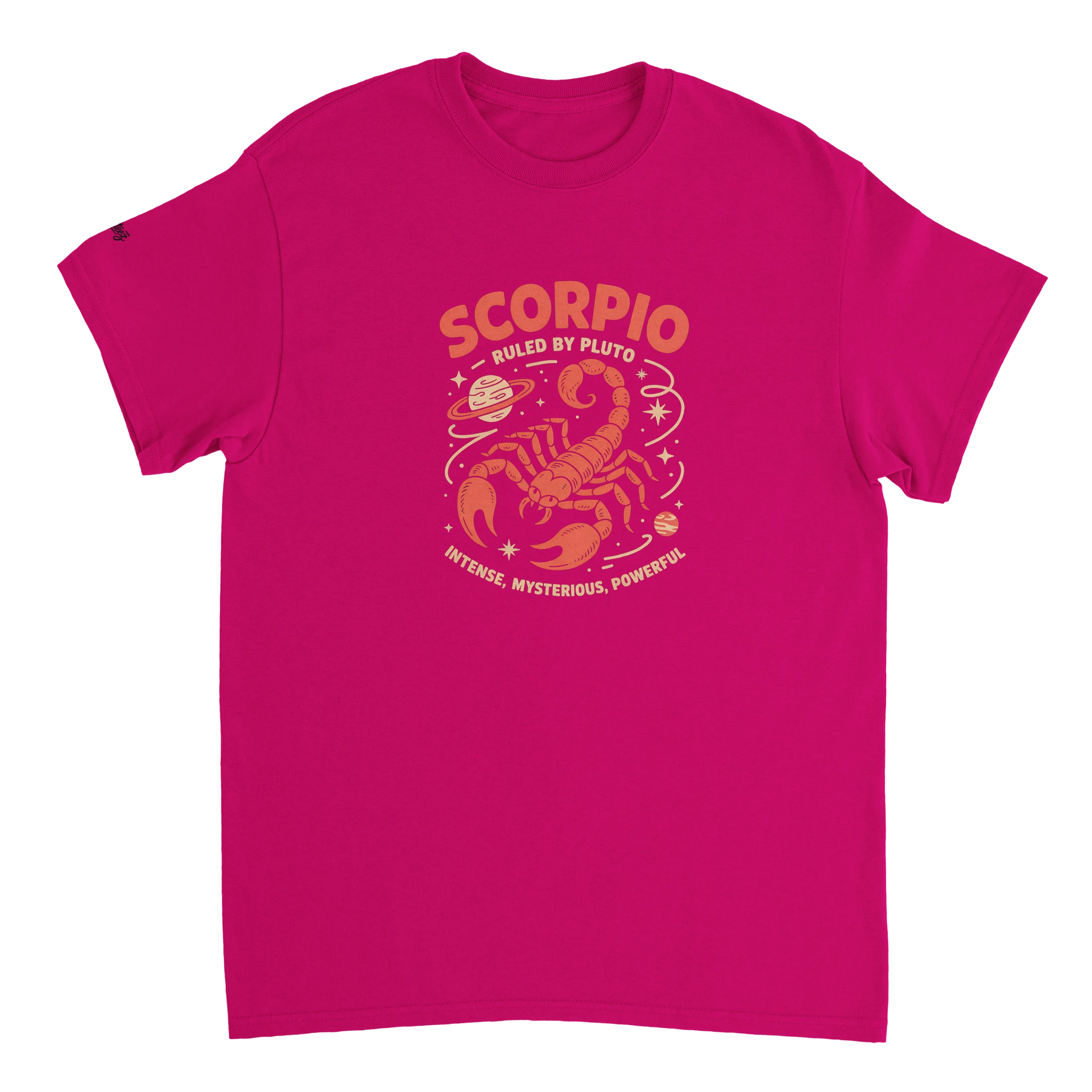 Scorpio Zodiac Astrology T-Shirt print close-up - All Teez