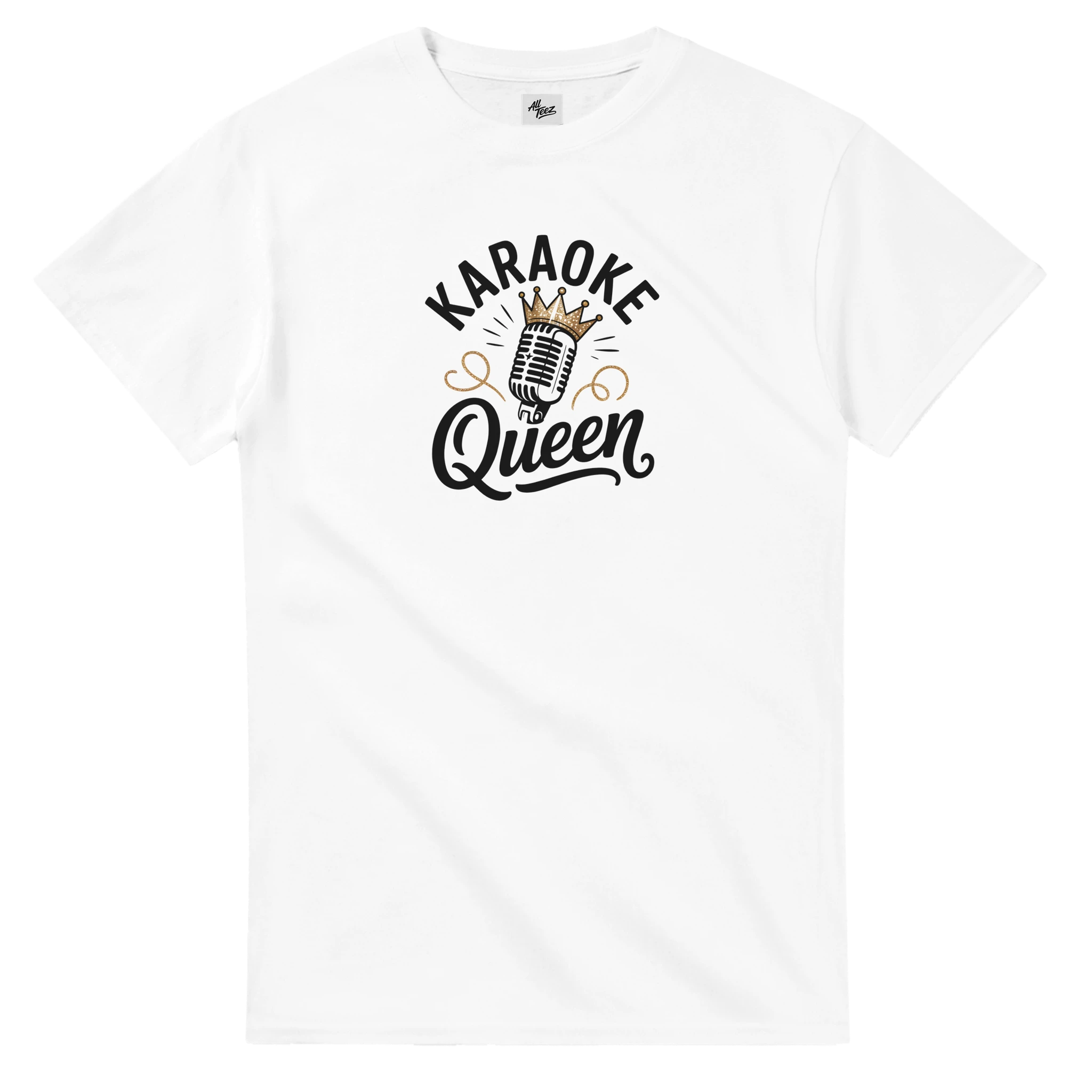 Karaoke Queen Heavyweight Cotton Music Lover Graphic T-Shirt - All Teez
