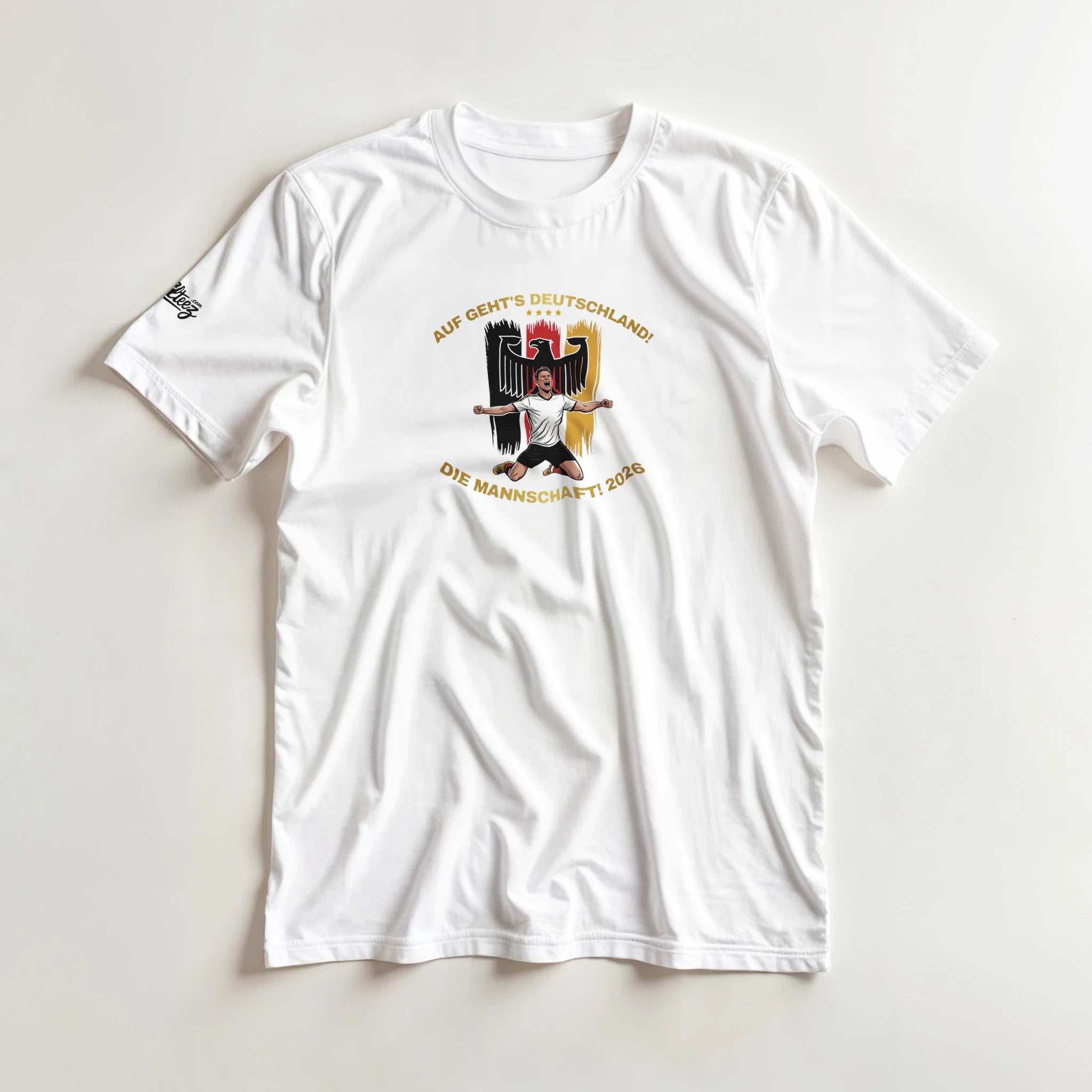 Germany soccer Die Mannschaft watercolor art graphic tee - black red gold 4 stars Summer 2026 design