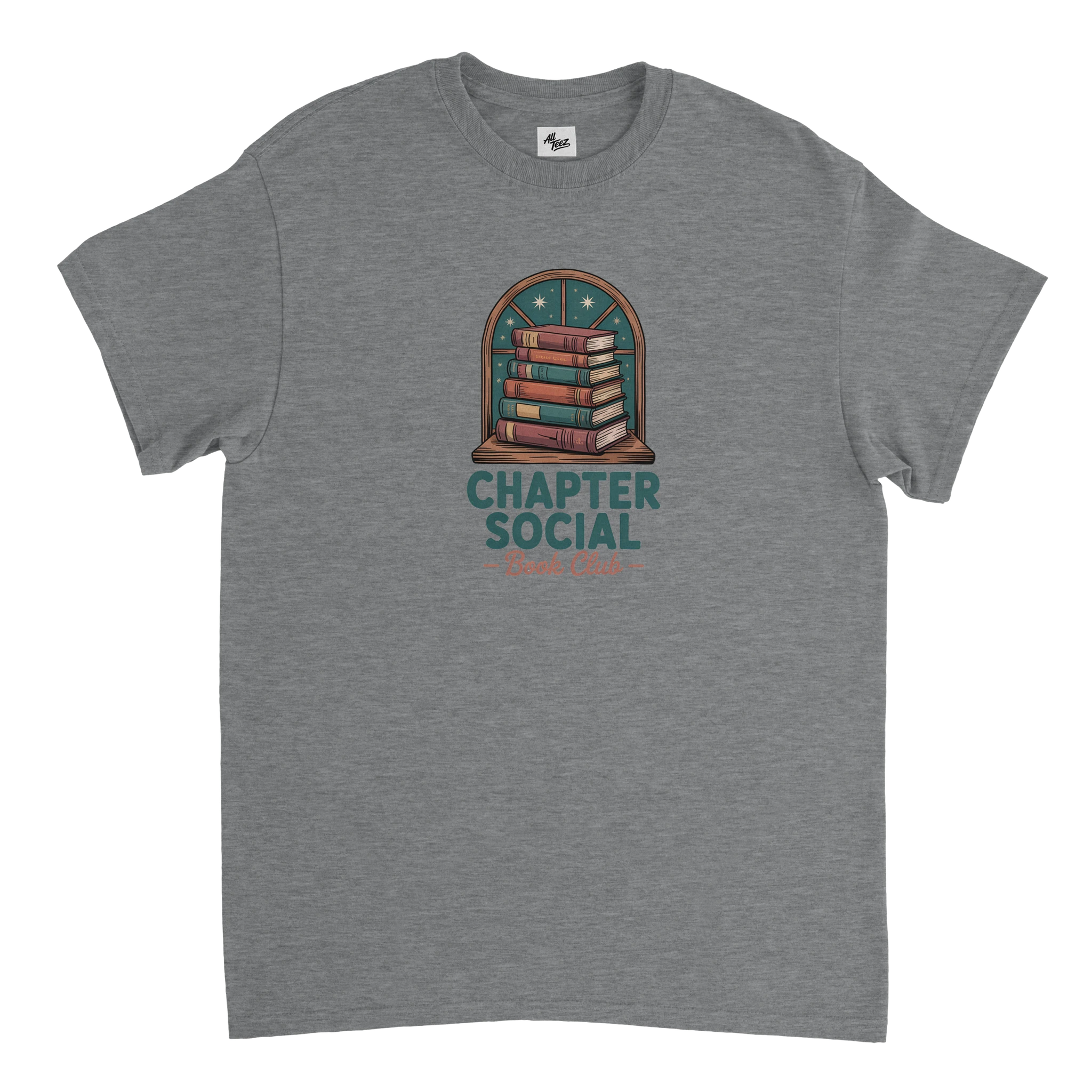 Book Lovers Reading T-Shirt print close-up - All Teez