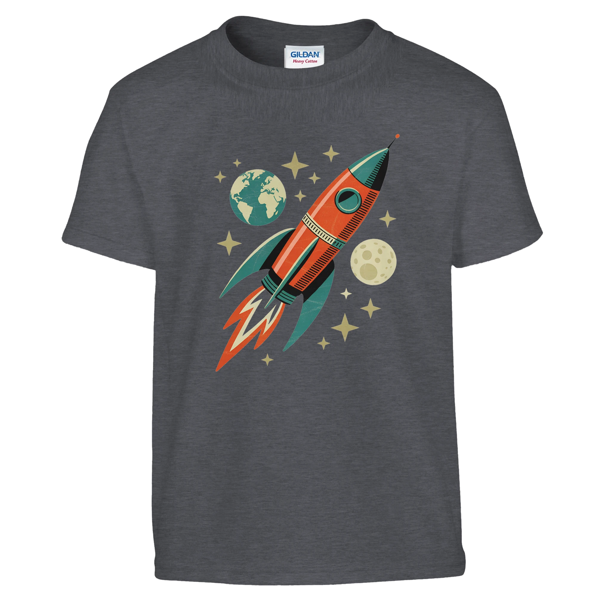 Kids Space Explorer Comfortable Heavyweight Cotton T-Shirt - All Teez