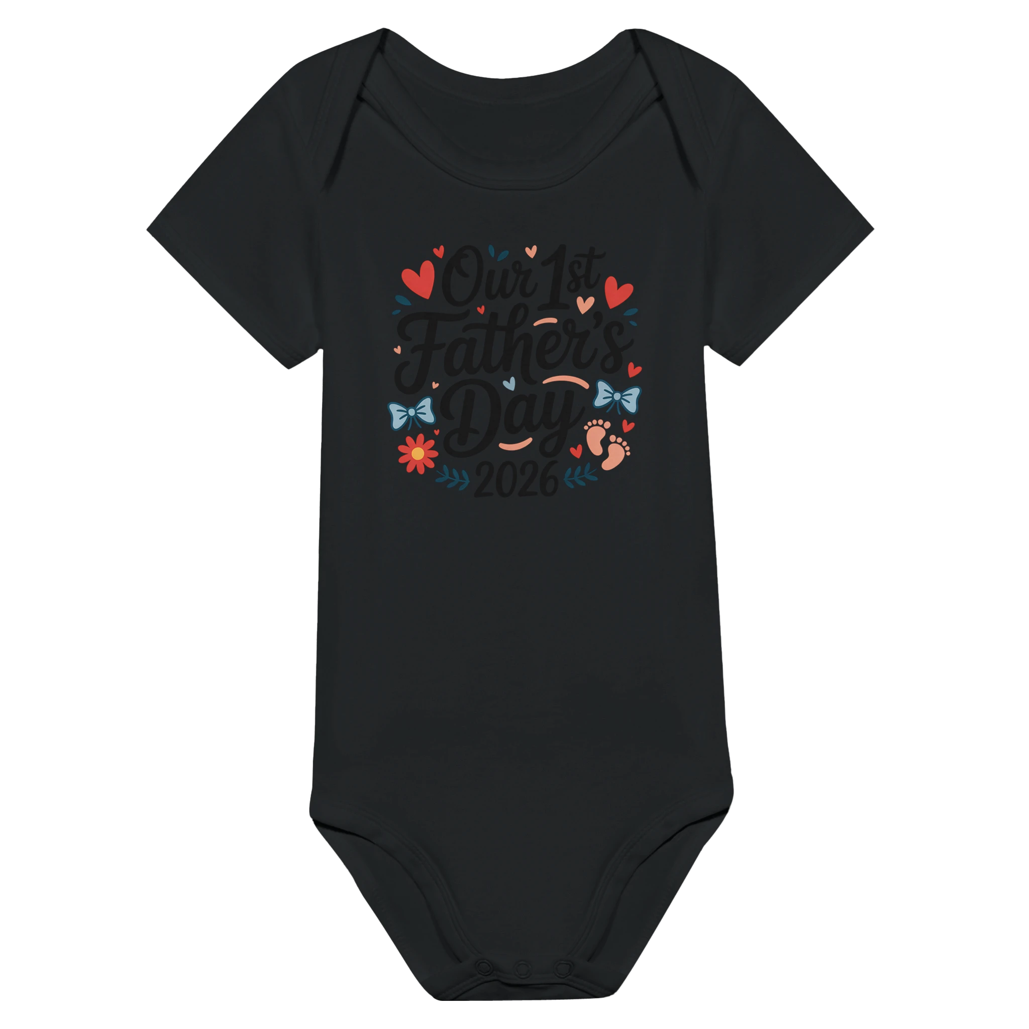 Baby Girl and Dad First Fathers Day Onesie back view - All Teez