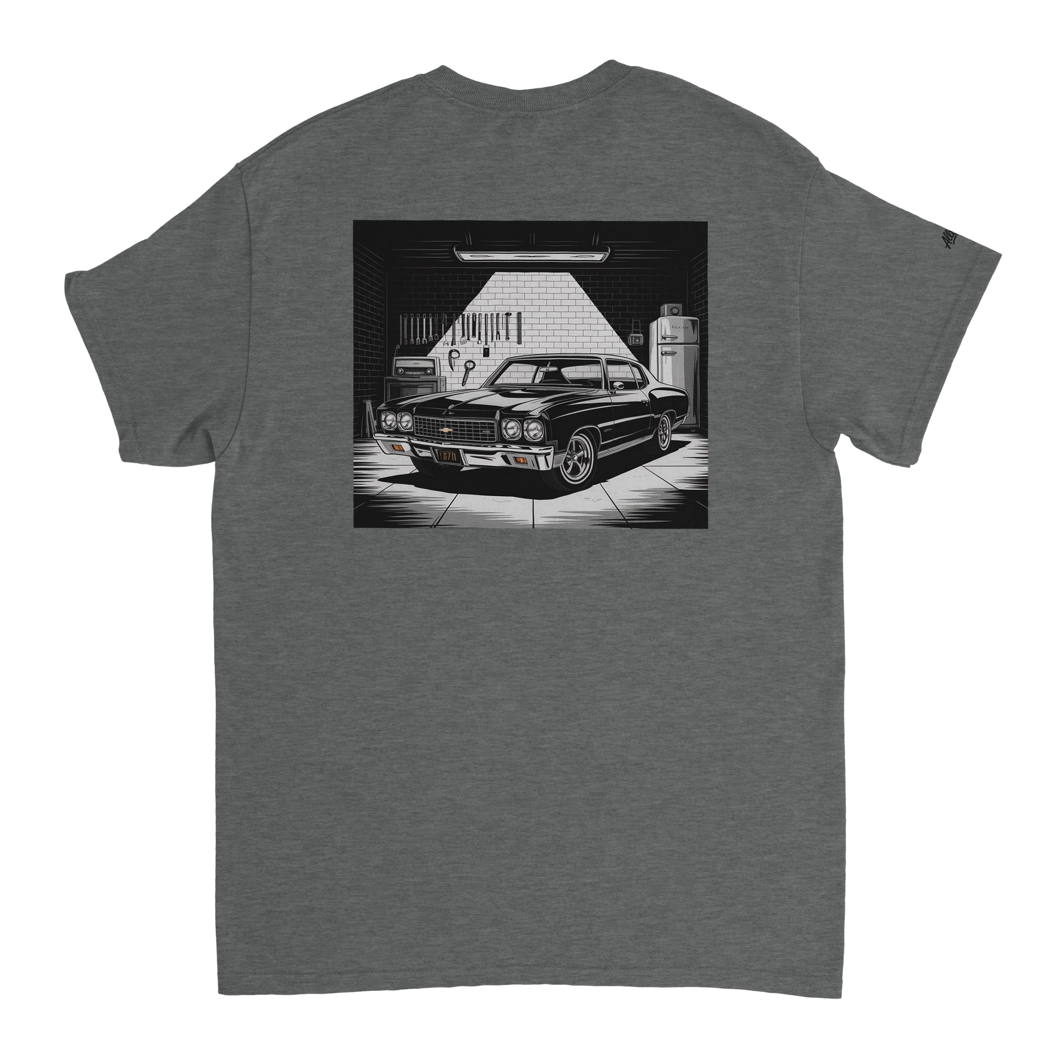 71 Chevy Monte Carlo T-Shirt flat lay - All Teez