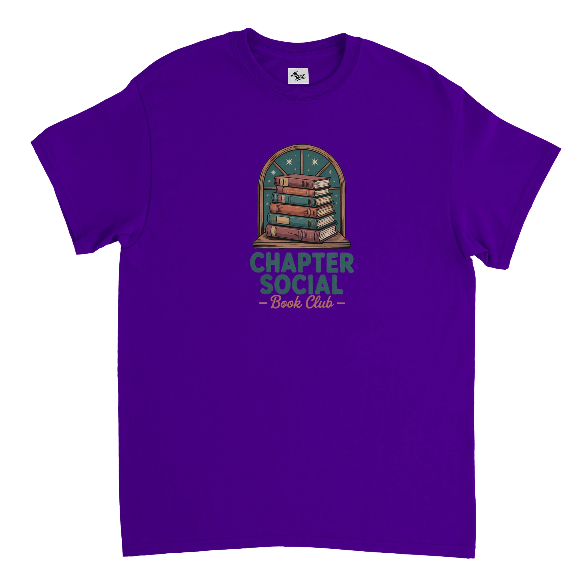 Book Lovers Reading T-Shirt back view - All Teez