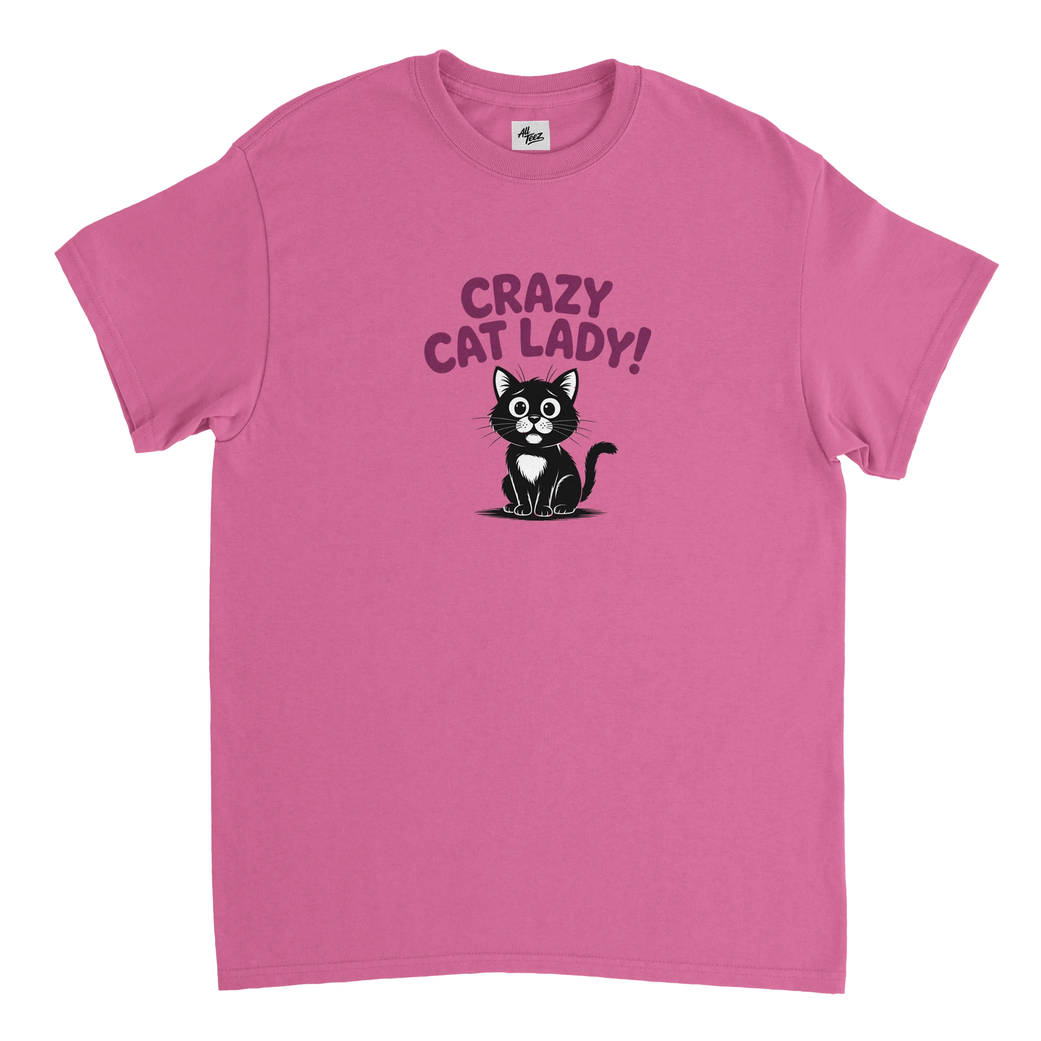 Funny Cat Lover T-Shirt back view - All Teez
