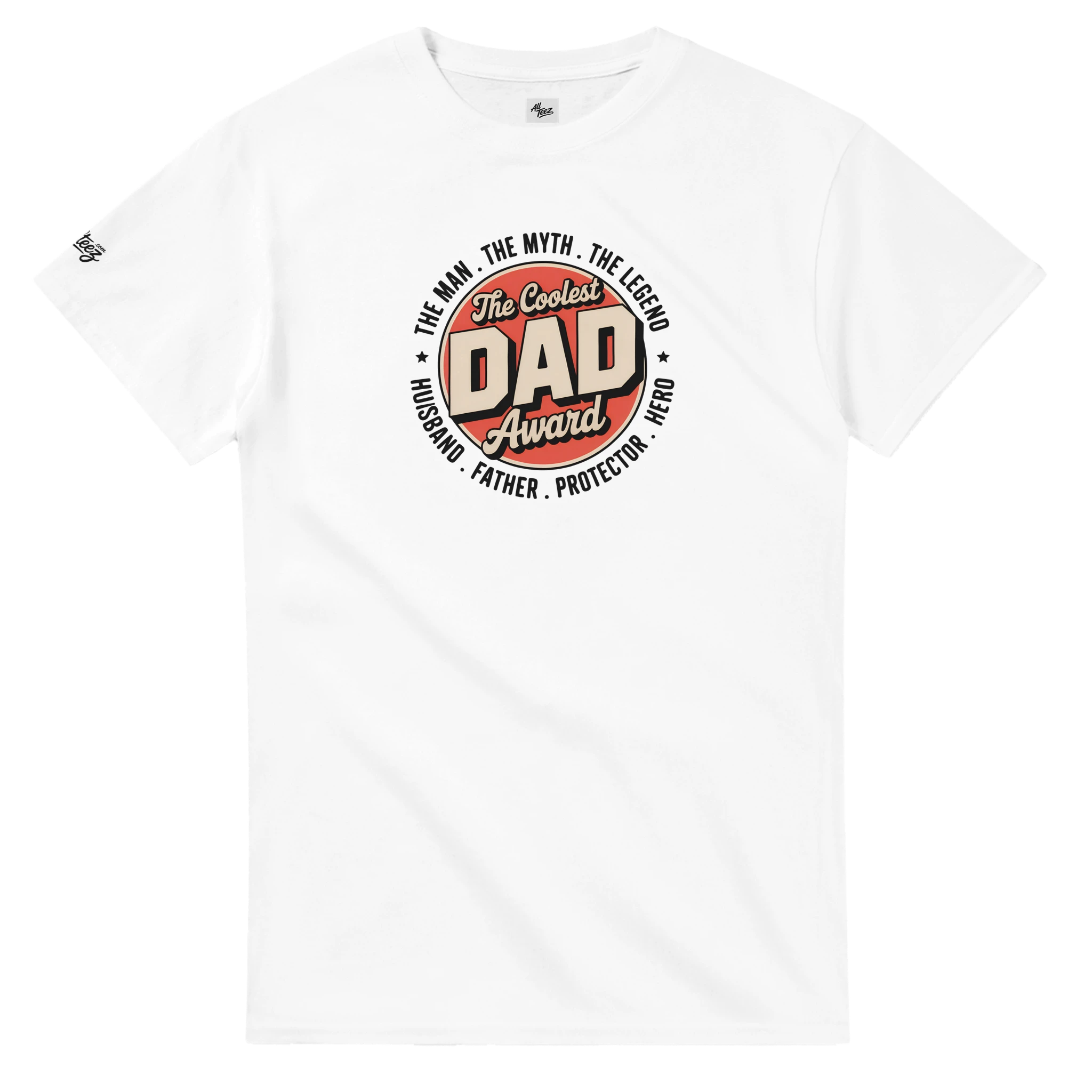 Coolest Dad Award T-Shirt size guide - All Teez