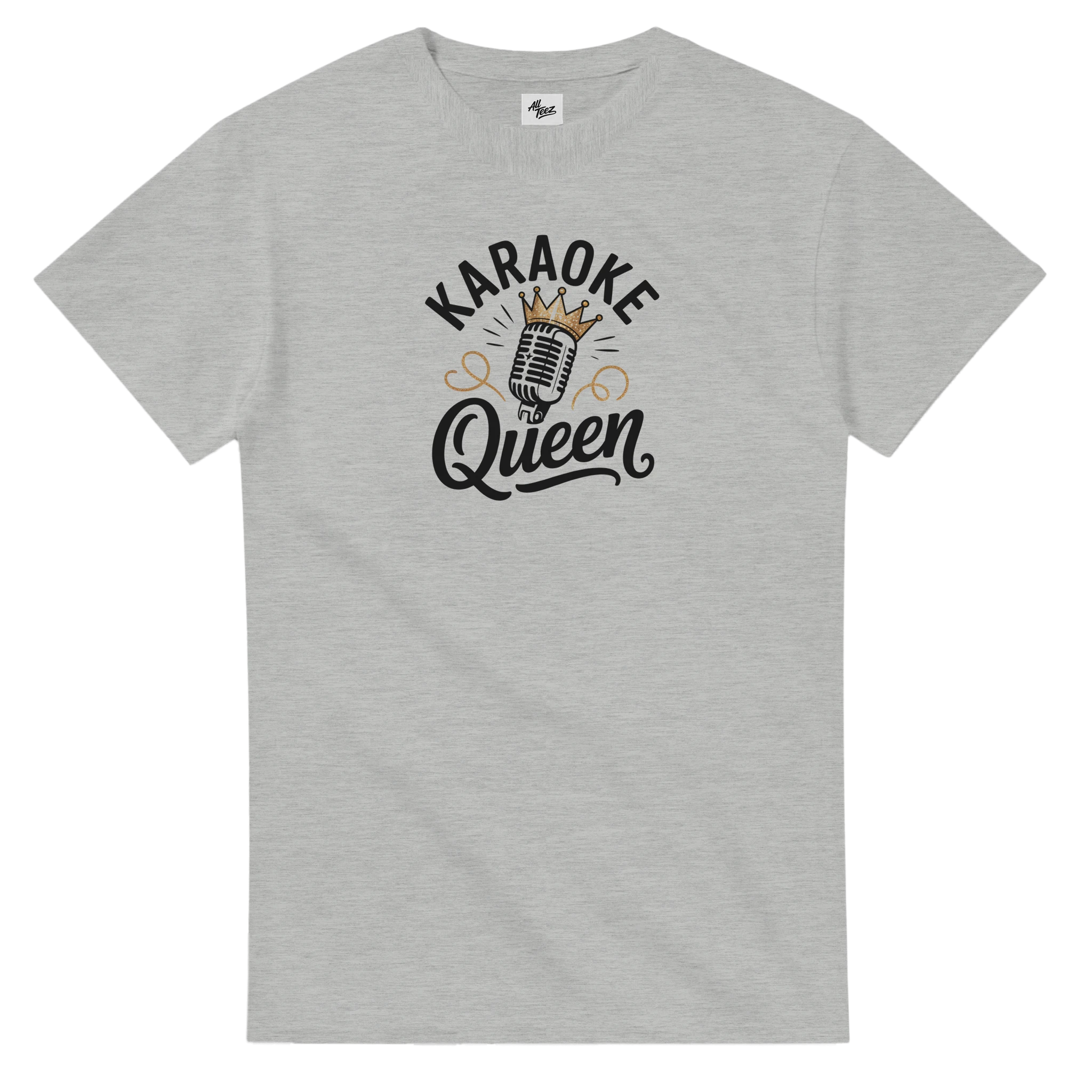 Karaoke Queen T-Shirt print close-up - All Teez