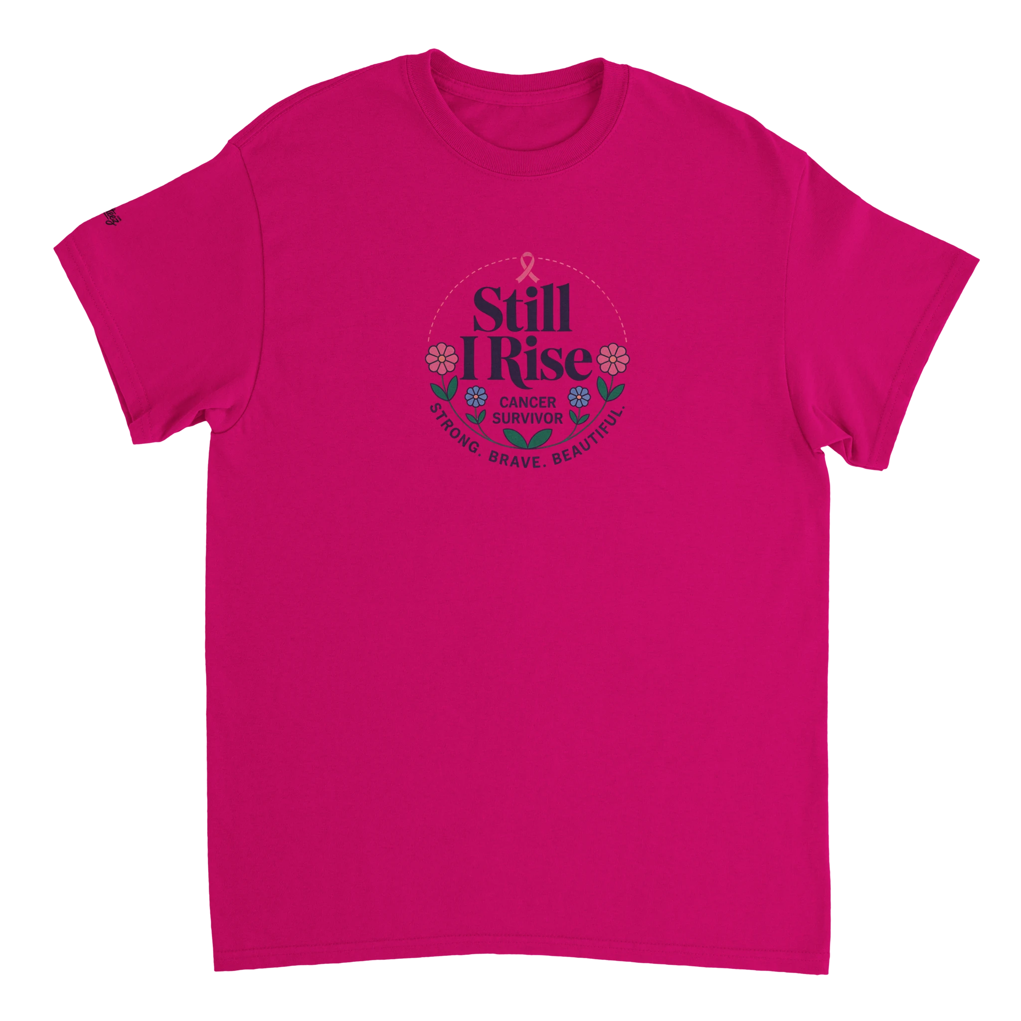 Strong Survivor Cancer Awareness T-Shirt back view - All Teez