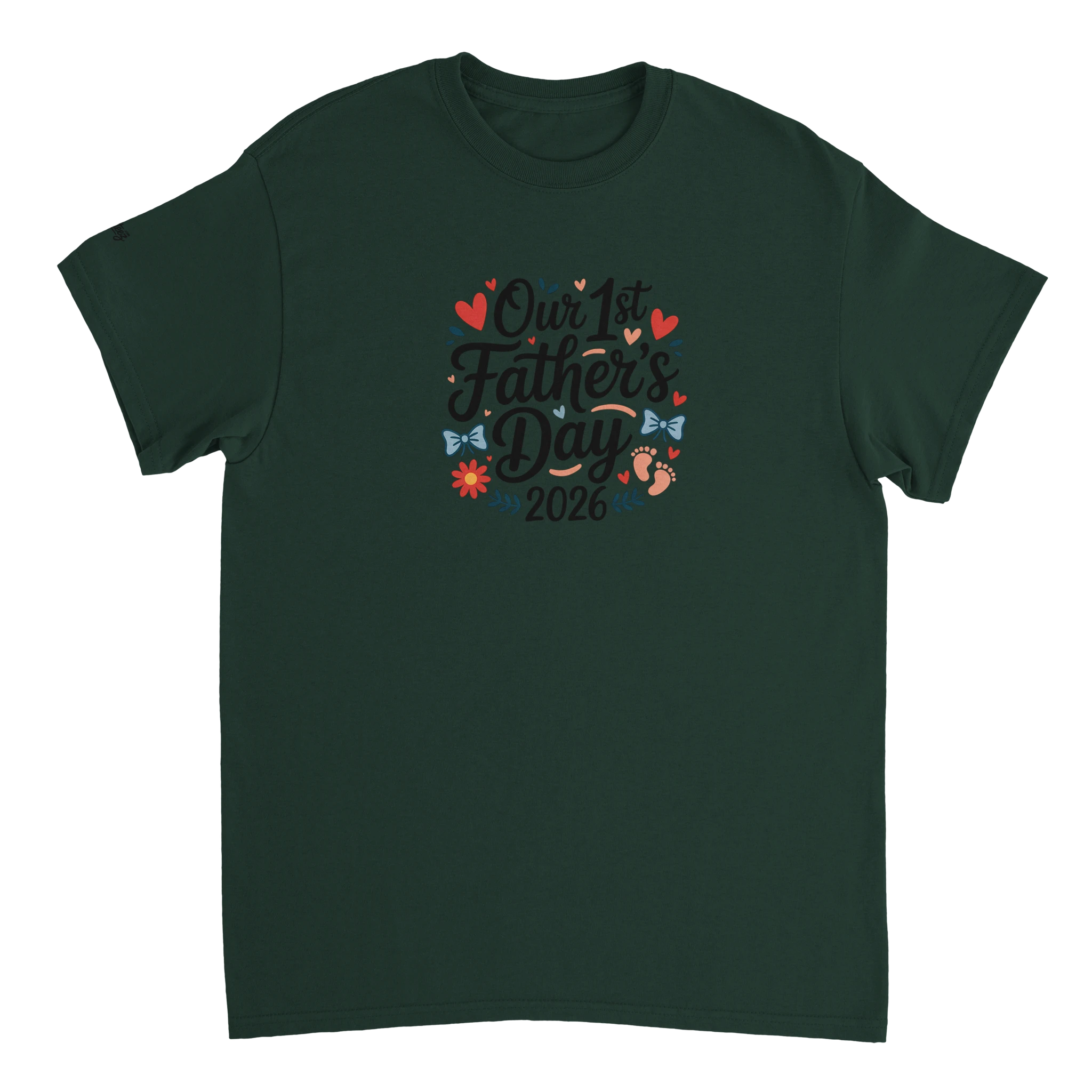 Baby Girl and Dad First Fathers Day T-Shirt mockup view - All Teez