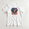 USA soccer Stars & Stripes vintage graphic tee - patriotic red white blue Summer 2026 design