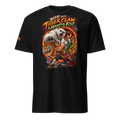 Villainous¹ Bear with Tiger Claw & Mantis Fist graphic T-shirt featuring a martial artist with bear, tiger and praying mantis imagery