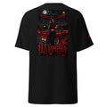 Black La Vampira Los Espantosos T-shirt with large Chicana-inspired vampire back graphic