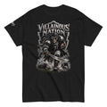 Black Villainous1 Nation graphic T-shirt featuring the Villainous1 Nation front design.