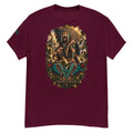 Black Villainous1 Heritage T-shirt featuring a turquoise, gold and feathered V¹ eagle insignia on the left chest.