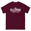 Villainous¹ MCMLXXI Athletic Club graphic T-shirt featuring a vintage distressed white varsity-style logo with crown detailing on a classic Gildan 5000 cotton tee.